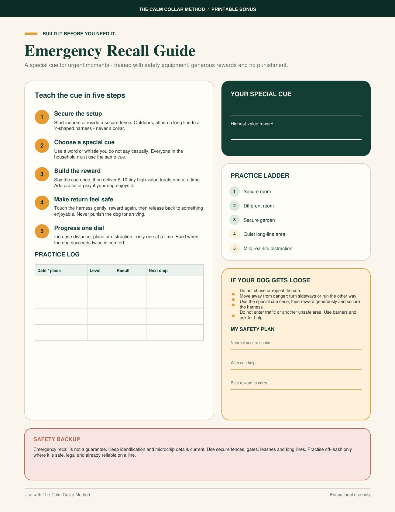Actual Recall Guide included in the bundle
